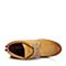 Hush Puppies/暇步士2018冬季新款专柜同款棕黄色牛皮革街头风女马丁靴HMM52DD8