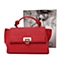 BELLE/百丽箱包春季专柜同款深红色牛剖层皮革手包X3322AX6