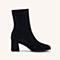 Jipi Japa冬专柜同款绒布时尚袜靴粗跟女女短靴E1101DD8