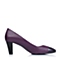 Joy&Peace/真美诗秋季专柜同款紫色山羊皮革女单鞋ZK701CQ5