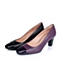 Joy&Peace/真美诗秋季专柜同款紫色山羊皮革女单鞋ZK701CQ5
