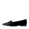 Joy&Peace/真美诗秋季专柜同款黑色羊绒皮女皮鞋ZK106CM5
