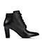 Joy&Peace/真美诗冬季专柜同款黑色时尚女靴ZB730DD5