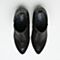 Joy&Peace/真美诗冬季专柜同款黑色牛皮女皮靴ZM523DD5