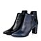Joy&Peace/真美诗冬季专柜同款黑色时尚女皮靴ZN221DD5