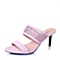 Joy&Peace/真美诗夏季专柜同款粉色羊皮/网布女鞋ZI216BT6
