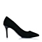 Joy&Peace/真美诗秋季专柜同款黑色羊皮复古流线系列女单鞋ZJ829CQ6