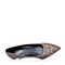 Joy&Peace/真美诗秋季专柜同款深灰色牛皮中世纪浪漫暗纹系列女单鞋ZJ823CQ6