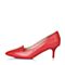 Joy&Peace/真美诗秋季专柜同款红色羊皮女单鞋PZH44CQ6