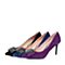 Joy&Peace/真美诗秋季专柜同款紫色羊绒皮女单鞋ZJ842CQ6
