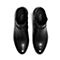 Joy&Peace/真美诗冬季专柜同款黑色牛皮女短靴ZM229DD6