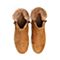 Joy&Peace/真美诗冬季专柜同款棕色羊皮女休闲靴ZW725DD6