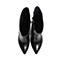 Joy&Peace/真美诗冬季专柜同款黑色打蜡小牛皮粗跟女靴长靴ZZL43DG6