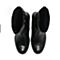 Joy&Peace/真美诗冬季专柜同款黑色牛皮女皮靴长靴ZOR48DG6