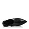 Joy&Peace/真美诗冬季专柜同款黑色牛皮女皮靴粗跟高跟低筒靴短靴ZB739DD6