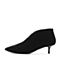 Joy&Peace/真美诗冬季专柜同款黑色羊皮女皮靴短靴ZJ437DD6