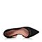 Joy&Peace/真美诗春季专柜同款黑色羊绒皮女单鞋ZR907AQ6