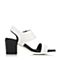 JoyPeace真美诗夏季专柜同款白色羊皮女凉鞋ZS303BL6