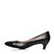 JoyPeace真美诗春季专柜同款黑色牛皮女单鞋ZEB09AQ6