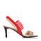 JoyPeace真美诗夏季专柜同款红/米灰色细高跟女凉鞋ZI210BL6