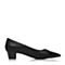JoyPeace真美诗春季专柜同款黑色牛皮女浅口单鞋ZR710AQ6