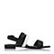 JoyPeace真美诗夏季专柜同款黑/白色时尚休闲女皮凉鞋ZB817BL6