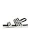JoyPeace/真美诗夏季专柜同款白/黑色女皮凉鞋ZJ108BL6
