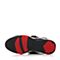 JoyPeace真美诗夏季专柜同款黑/红黑色时尚休闲女凉鞋ZU602BL6