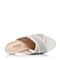 JoyPeace真美诗夏季专柜同款白色羊皮镂空女凉鞋ZVC10BT6