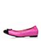 JoyPeace真美诗春季专柜同款黑/桃红色女休闲单鞋ZP305AQ6