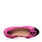 JoyPeace真美诗春季专柜同款黑/桃红色女休闲单鞋ZP305AQ6