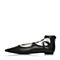JoyPeace真美诗春季专柜同款黑色个性绑带尖头女单鞋ZN917AQ6