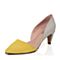 JoyPeace真美诗春季专柜同款黄色羊皮女凉鞋136-2AK6