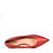 JoyPeace真美诗秋季专柜同款红色柔软羊皮粗跟尖头女单鞋ZR718CQ6
