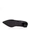 JoyPeace真美诗秋季专柜同款黑色柔软羊皮粗跟尖头女单鞋ZR718CQ6