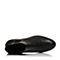 JoyPeace真美诗冬季专柜同款黑色牛皮女短靴方跟中跟短筒靴ZM224DD6