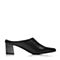 Joy&Peace/真美诗春季专柜同款黑色牛皮女凉鞋YNC02AH7