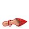 JoyPeace真美诗春季专柜同款红色羊皮女凉鞋ZR716AH7