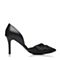 JoyPeace真美诗春季专柜同款黑色细跟简约女凉鞋ZUK59AK6