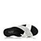 JoyPeace真美诗夏季银/白色羊皮坡跟女凉拖鞋ZF325BT7