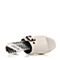 JoyPeace真美诗夏季专柜同款米白色牛皮粗跟女凉鞋ZZ406BT7