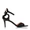 JoyPeace真美诗夏季专柜同款黑色细高跟女凉鞋ZI242BL7