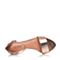 JoyPeace真美诗夏季专柜同款粉金色牛皮细跟一字带女包跟凉鞋YNL21BL7