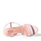 JoyPeace真美诗夏季粉色羊皮细跟女凉鞋YNL23BL7