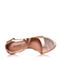 JoyPeace真美诗夏季专柜同款粉色羊皮优雅细跟一字带女凉鞋ZC681BL7