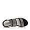 JoyPeace真美诗夏季专柜同款黑色羊绒皮坡跟女凉鞋ZF331BL7