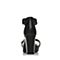 JoyPeace真美诗夏季专柜同款黑色牛皮粗跟一字带女凉鞋ZZ402BL7
