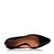 JoyPeace真美诗秋季专柜同款黑色漆牛皮粗跟中跟通勤女单鞋YNP02CQ7