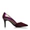 Joy&Peace/真美诗秋季专柜同款紫红色细跟高跟尖头浅口单鞋女ZVU41CQ7