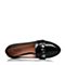 Joy&Peace/真美诗秋季专柜同款黑色漆皮牛皮英伦风单鞋女ZH320CM7